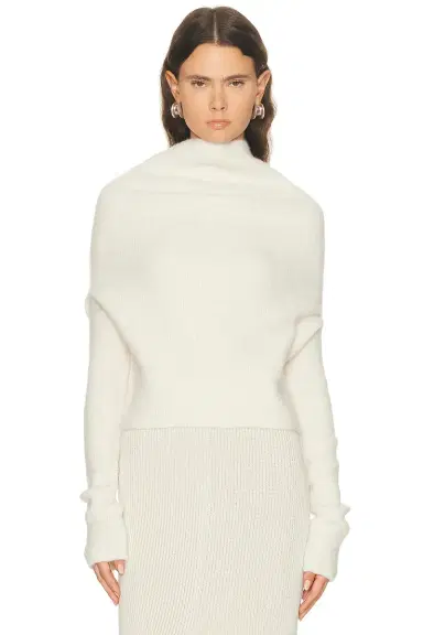 Rick Owens Long Sleeve Cowl Sweater | Thumbnail 1 Rick Owens Long Sleeve Cowl Sweater | Thumbnail 1