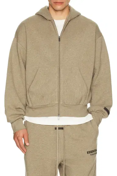 Fear of God ESSENTIALS Classic Full Zip Up Hoodie | Thumbnail 4 Fear of God ESSENTIALS Classic Full Zip Up Hoodie | Thumbnail 4