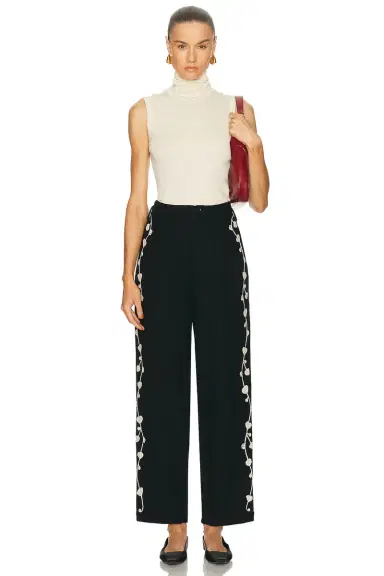 BODE Snowdrop Applique Murray Trouser | Thumbnail 5 BODE Snowdrop Applique Murray Trouser | Thumbnail 5