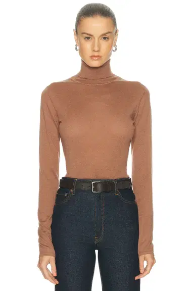 RENGGLI Cashmere Silk Fitted Turtleneck Sweater | Thumbnail 1 RENGGLI Cashmere Silk Fitted Turtleneck Sweater | Thumbnail 1