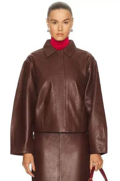 St. Agni Leather Cocoon Jacket | Thumbnail 2 St. Agni Leather Cocoon Jacket | Thumbnail 2