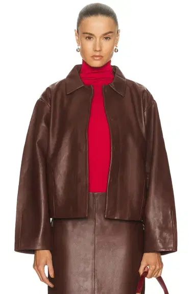 St. Agni Leather Cocoon Jacket | Thumbnail 1 St. Agni Leather Cocoon Jacket | Thumbnail 1