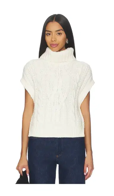 525 America Angelica Cable Trim High-Low Vest | Thumbnail 1 525 America Angelica Cable Trim High-Low Vest | Thumbnail 1