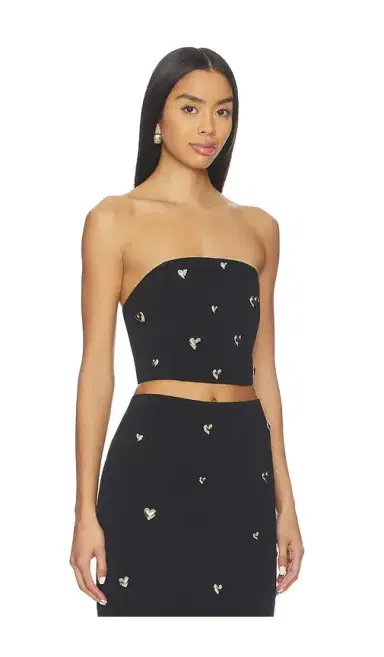 MILLY Heart Applique Tube Top | Thumbnail 2 MILLY Heart Applique Tube Top | Thumbnail 2