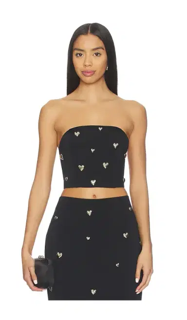 MILLY Heart Applique Tube Top | Thumbnail 1 MILLY Heart Applique Tube Top | Thumbnail 1
