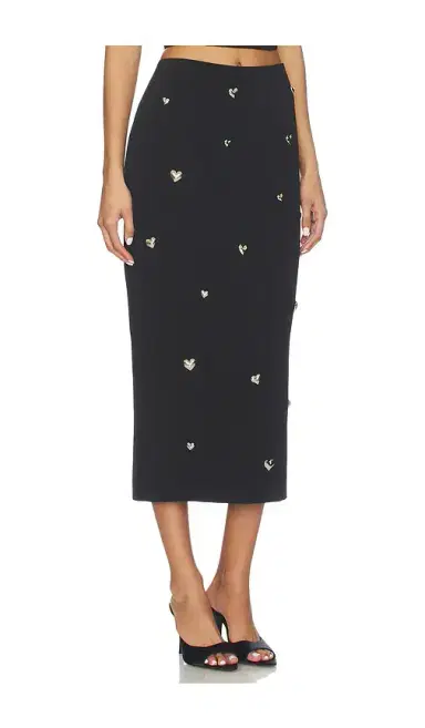 MILLY Heart Applique Maxi Skirt | Thumbnail 2 MILLY Heart Applique Maxi Skirt | Thumbnail 2