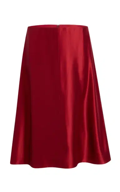 Khaite Nania Mid-Rise Silk-Twill Knee-Length Skirt | Thumbnail 3 Khaite Nania Mid-Rise Silk-Twill Knee-Length Skirt | Thumbnail 3