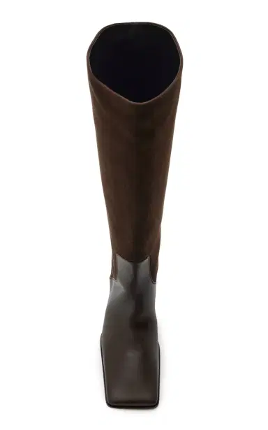 ALAÏA Square Nubuck and Leather Knee Boots | Thumbnail 2 ALAÏA Square Nubuck and Leather Knee Boots | Thumbnail 2