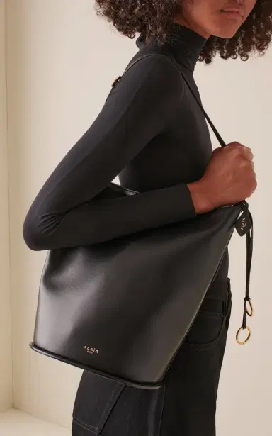 Alaïa Leather Bucket Tote Bag | Thumbnail 2 Alaïa Leather Bucket Tote Bag | Thumbnail 2