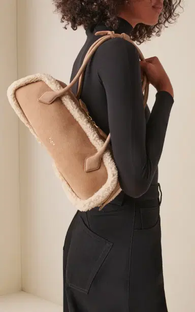 Alaïa Le Teckel Medium Shearling Leather Shoulder Bag | Thumbnail 2 Alaïa Le Teckel Medium Shearling Leather Shoulder Bag | Thumbnail 2