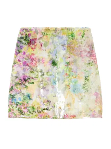 Aje Dahlia Floral-print Sequined Mesh Mini Skirt | Thumbnail 1 Aje Dahlia Floral-print Sequined Mesh Mini Skirt | Thumbnail 1