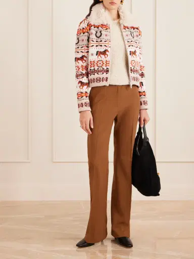 Stella McCartney Cropped Jacquard-knit Wool Cardigan | Thumbnail 2 Stella McCartney Cropped Jacquard-knit Wool Cardigan | Thumbnail 2
