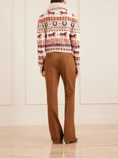 Stella McCartney Cropped Jacquard-knit Wool Cardigan | Thumbnail 4 Stella McCartney Cropped Jacquard-knit Wool Cardigan | Thumbnail 4