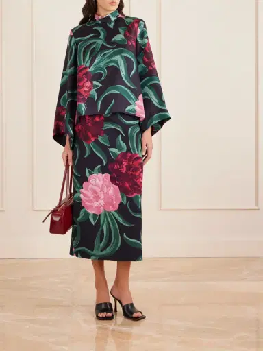 La DoubleJ Printed Satin Maxi Skirt | Thumbnail 2 La DoubleJ Printed Satin Maxi Skirt | Thumbnail 2