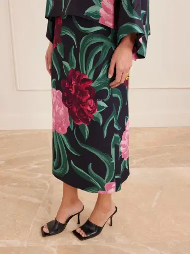 La DoubleJ Printed Satin Maxi Skirt | Thumbnail 5 La DoubleJ Printed Satin Maxi Skirt | Thumbnail 5