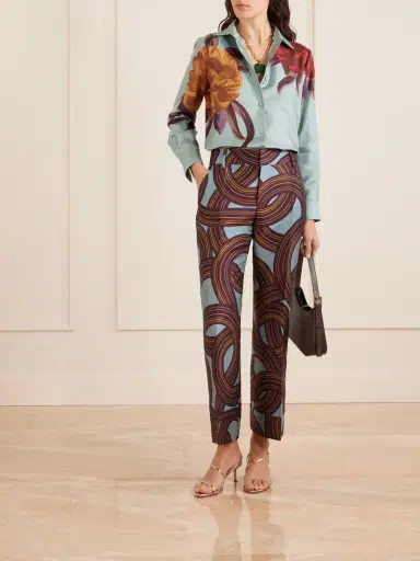 La DoubleJ Hendrix Cropped Jacquard Straight-leg Pants | Thumbnail 2 La DoubleJ Hendrix Cropped Jacquard Straight-leg Pants | Thumbnail 2