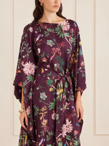 La DoubleJ Belted Floral-print Silk-twill Kaftan | Thumbnail 3 La DoubleJ Belted Floral-print Silk-twill Kaftan | Thumbnail 3