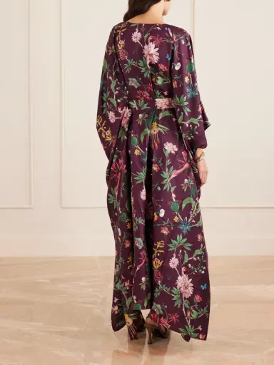 La DoubleJ Belted Floral-print Silk-twill Kaftan | Thumbnail 4 La DoubleJ Belted Floral-print Silk-twill Kaftan | Thumbnail 4