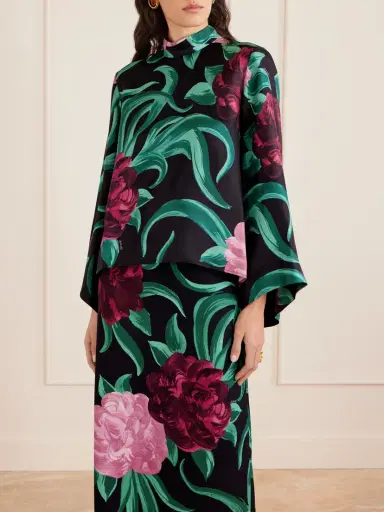 La DoubleJ Make An Exit Floral-print Silk-twill Blouse | Thumbnail 3 La DoubleJ Make An Exit Floral-print Silk-twill Blouse | Thumbnail 3