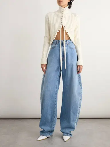 Alaïa Round High-rise Barrel-leg Jeans | Thumbnail 2 Alaïa Round High-rise Barrel-leg Jeans | Thumbnail 2