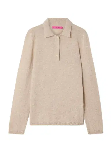 The Elder Statesman Laurel Cashmere Polo Sweater | Thumbnail 1 The Elder Statesman Laurel Cashmere Polo Sweater | Thumbnail 1