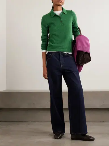 The Elder Statesman Laurel Cashmere Polo Sweater | Thumbnail 2 The Elder Statesman Laurel Cashmere Polo Sweater | Thumbnail 2