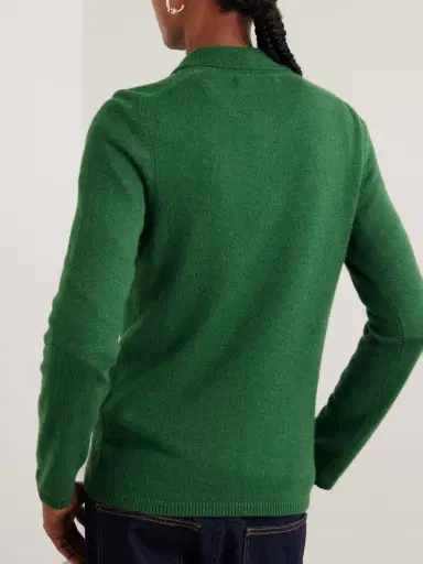 The Elder Statesman Laurel Cashmere Polo Sweater | Thumbnail 3 The Elder Statesman Laurel Cashmere Polo Sweater | Thumbnail 3