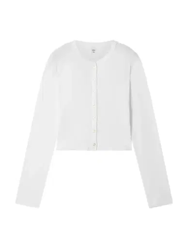 LESET Nando Ribbed Cotton-jersey Cardigan | Thumbnail 1 LESET Nando Ribbed Cotton-jersey Cardigan | Thumbnail 1