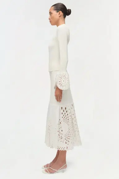 Simkhai Eveletta Embroidered Knit Midi Skirt | Thumbnail 5 Simkhai Eveletta Embroidered Knit Midi Skirt | Thumbnail 5
