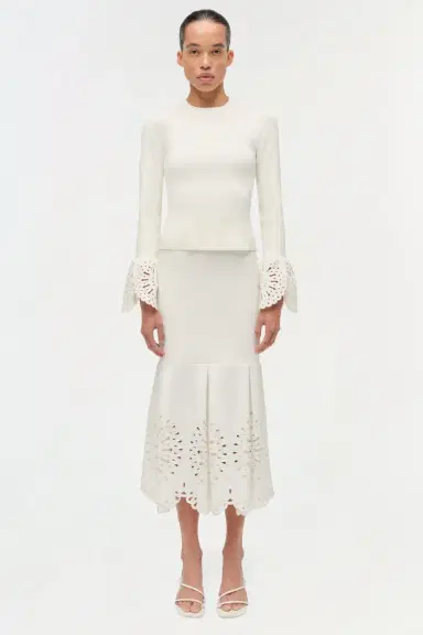 Simkhai Eveletta Embroidered Knit Midi Skirt | Thumbnail 7 Simkhai Eveletta Embroidered Knit Midi Skirt | Thumbnail 7