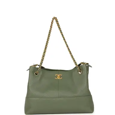 Chanel Chanel Small Coco Hobo Bag Khaki Calfskin Antique Gold Hardware | Thumbnail 7 Chanel Chanel Small Coco Hobo Bag Khaki Calfskin Antique Gold Hardware | Thumbnail 7