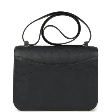 HERMÈS Hermes Constance 1-24 Caban Ostrich Palladium Hardware | Thumbnail 4 HERMÈS Hermes Constance 1-24 Caban Ostrich Palladium Hardware | Thumbnail 4