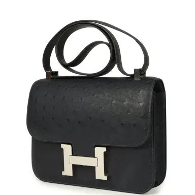 HERMÈS Hermes Constance 1-24 Caban Ostrich Palladium Hardware | Thumbnail 5 HERMÈS Hermes Constance 1-24 Caban Ostrich Palladium Hardware | Thumbnail 5