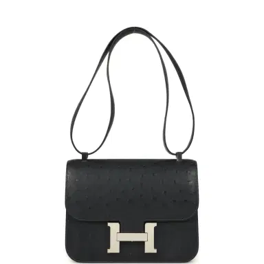 HERMÈS Hermes Constance 1-24 Caban Ostrich Palladium Hardware | Thumbnail 6 HERMÈS Hermes Constance 1-24 Caban Ostrich Palladium Hardware | Thumbnail 6