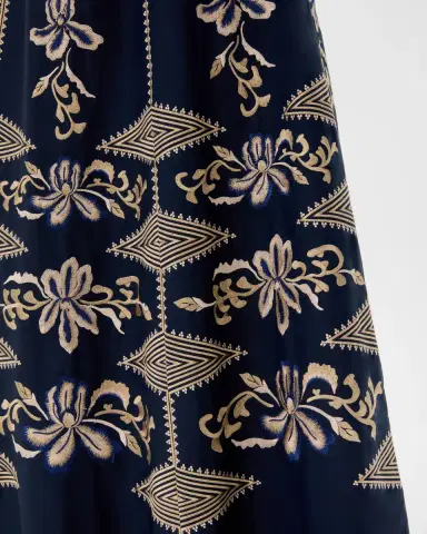 Emporio Sirenuse New Camille Skirt with Iris Embroidery | Thumbnail 2 Emporio Sirenuse New Camille Skirt with Iris Embroidery | Thumbnail 2