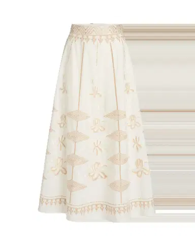 Emporio Sirenuse New Camille Skirt with Iris Embroidery | Thumbnail 11 Emporio Sirenuse New Camille Skirt with Iris Embroidery | Thumbnail 11