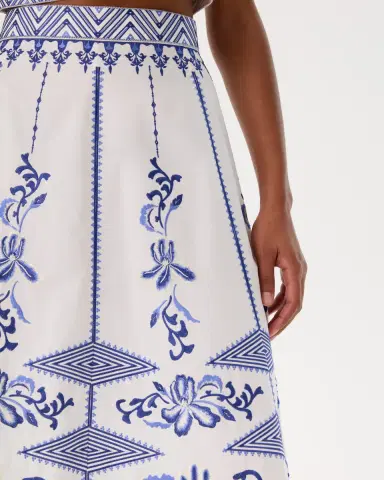 Emporio Sirenuse New Camille Skirt with Iris Embroidery | Thumbnail 13 Emporio Sirenuse New Camille Skirt with Iris Embroidery | Thumbnail 13