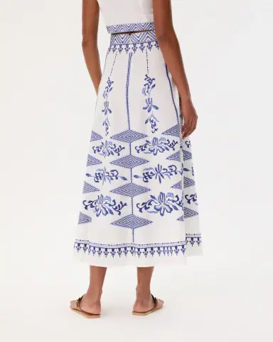 Emporio Sirenuse New Camille Skirt with Iris Embroidery | Thumbnail 15 Emporio Sirenuse New Camille Skirt with Iris Embroidery | Thumbnail 15