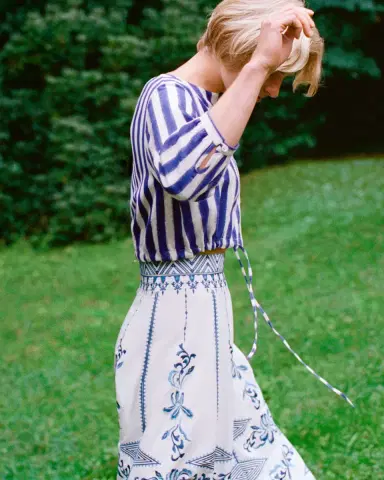 Emporio Sirenuse New Camille Skirt with Iris Embroidery | Thumbnail 16 Emporio Sirenuse New Camille Skirt with Iris Embroidery | Thumbnail 16