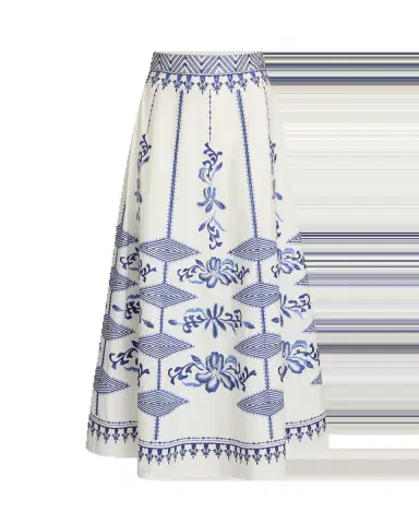 Emporio Sirenuse New Camille Skirt with Iris Embroidery | Thumbnail 18 Emporio Sirenuse New Camille Skirt with Iris Embroidery | Thumbnail 18