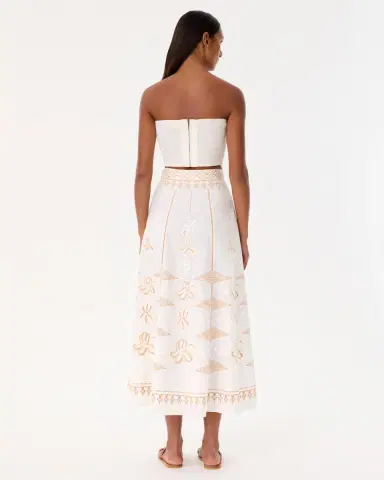 Emporio Sirenuse New Camille Skirt with Iris Embroidery | Thumbnail 10 Emporio Sirenuse New Camille Skirt with Iris Embroidery | Thumbnail 10