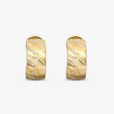 Chopard Chopard Chopardissimo 18K Yellow Gold Diamond Hoop Earrings by The Solist | Thumbnail 2 Chopard Chopard Chopardissimo 18K Yellow Gold Diamond Hoop Earrings by The Solist | Thumbnail 2