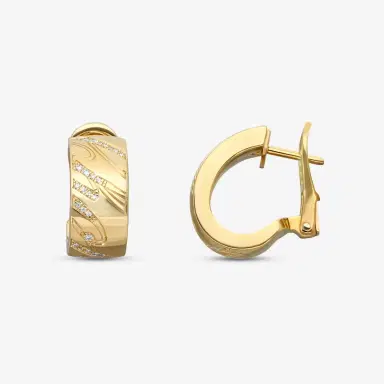 Chopard Chopard Chopardissimo 18K Yellow Gold Diamond Hoop Earrings by The Solist | Thumbnail 3 Chopard Chopard Chopardissimo 18K Yellow Gold Diamond Hoop Earrings by The Solist | Thumbnail 3