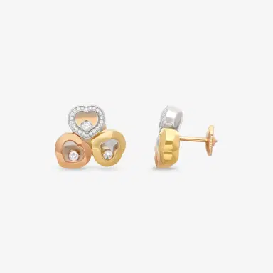 Chopard Chopard Happy Curves 18K Yellow, Rose & White Gold Diamond Earrings by The Solist | Thumbnail 3 Chopard Chopard Happy Curves 18K Yellow, Rose & White Gold Diamond Earrings by The Solist | Thumbnail 3