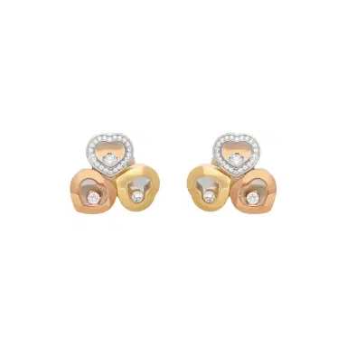 Chopard Chopard Happy Curves 18K Yellow, Rose & White Gold Diamond Earrings by The Solist | Thumbnail 1 Chopard Chopard Happy Curves 18K Yellow, Rose & White Gold Diamond Earrings by The Solist | Thumbnail 1