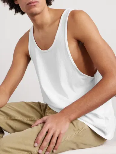 Les Tien Lightweight Combed Cotton-Jersey Tank Top - Men | Thumbnail 3 Les Tien Lightweight Combed Cotton-Jersey Tank Top - Men | Thumbnail 3