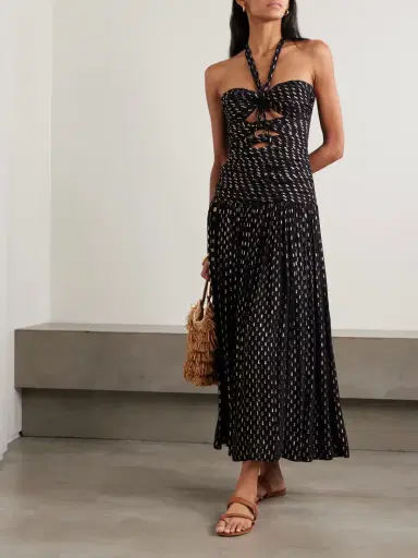 Zimmermann Daylight Cutout Fil Coupé-voile Halterneck Midi Dress | Thumbnail 2 Zimmermann Daylight Cutout Fil Coupé-voile Halterneck Midi Dress | Thumbnail 2