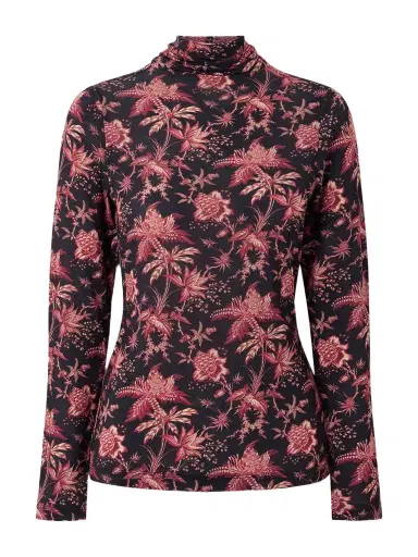 Ulla Johnson Aurelia Floral-print Stretch-jersey Turtleneck Top | Thumbnail 1 Ulla Johnson Aurelia Floral-print Stretch-jersey Turtleneck Top | Thumbnail 1