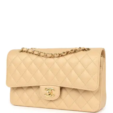 Chanel Chanel Medium Classic Double Flap Beige Caviar Gold Hardware | Thumbnail 5 Chanel Chanel Medium Classic Double Flap Beige Caviar Gold Hardware | Thumbnail 5