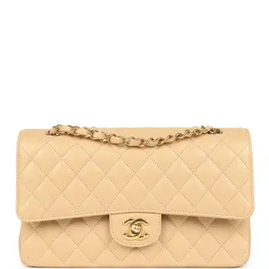 Chanel Chanel Medium Classic Double Flap Beige Caviar Gold Hardware | Thumbnail 1 Chanel Chanel Medium Classic Double Flap Beige Caviar Gold Hardware | Thumbnail 1